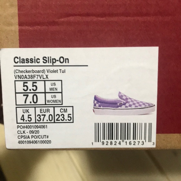 Vans classic slip on violet NWT - Picture 8 of 9